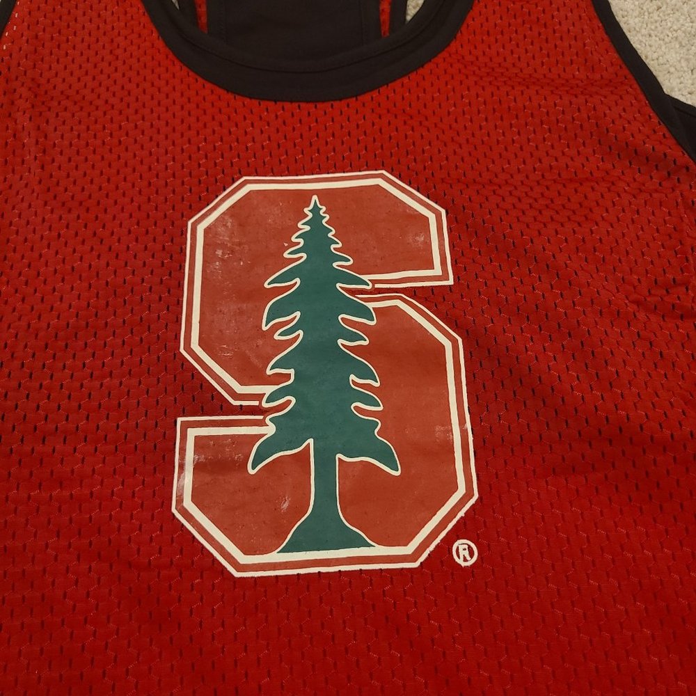 NWT Stanford University Red Mesh Tank Top with Attached Sporty Bra Women's Size - Picture 4 of 10